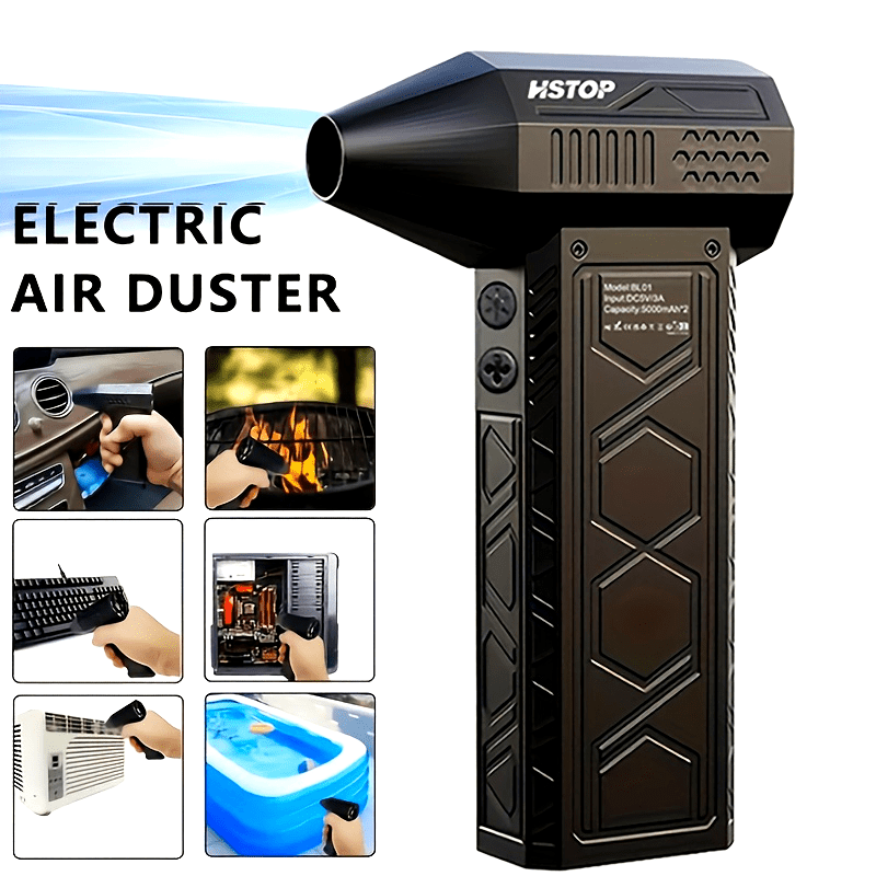 Mini ventilador de mano turbo para limpieza de electrónica, polvo, nieve, recargable por USB