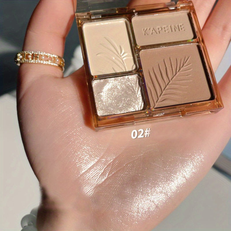 Women Contouring Palette Highlight Eyeshadow Kit Waterproof Brightening All-in-One