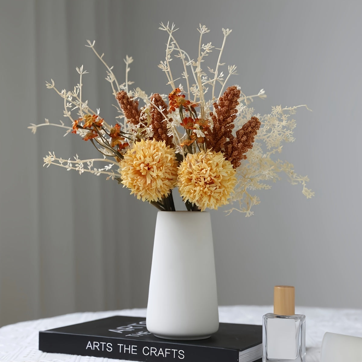 Single Chrysanthemum Flower Bouquet for Home Office Wedding Decor
