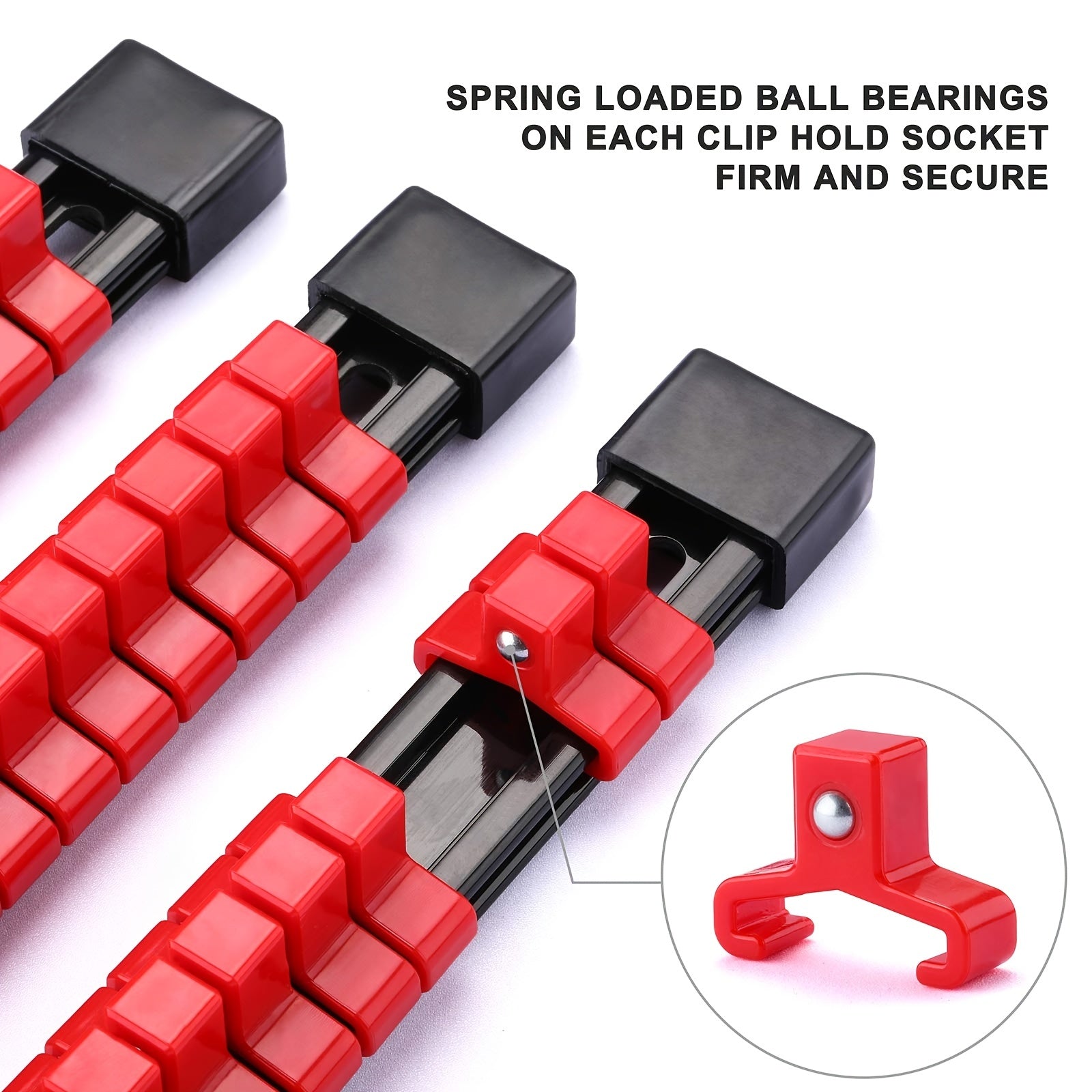 Socket Organizer Tool for 1/4 Inch, 3/8 Inch, and 1/2 Inch Socket Bracket Set