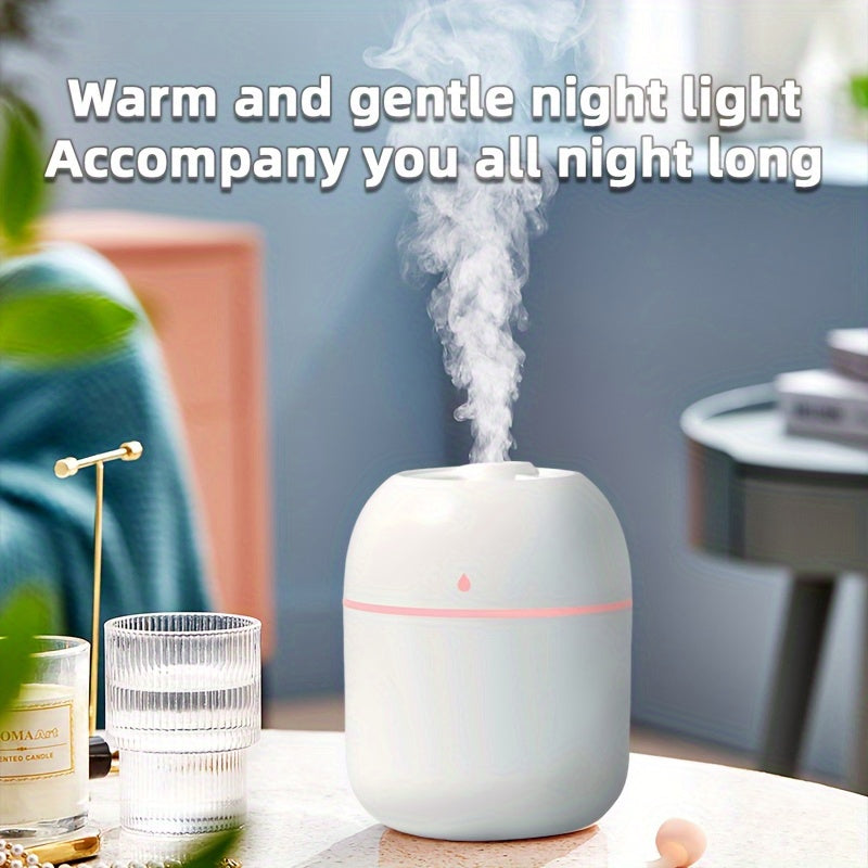 USB Night Light Humidifier for Bedroom Living Room Desk Car Compact Mist and Soothing Light