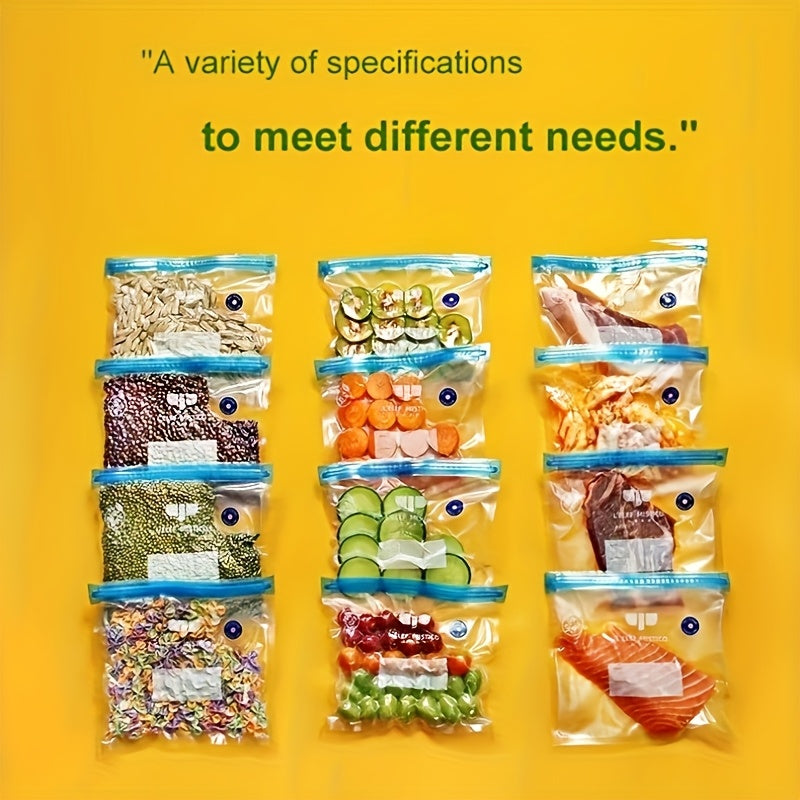 Vakuum bilan siqilgan Zipper Bag Set 25 ta sumka, 2 ta yopishtiruvchi klip bilan, jami 27 ta bo'lak. Kundalik oziq-ovqatni saqlash uchun kichik, o'rta va katta o'lchamlarda mavjud. Oziq-ovqatni yangi va ta'mini saqlaydi.