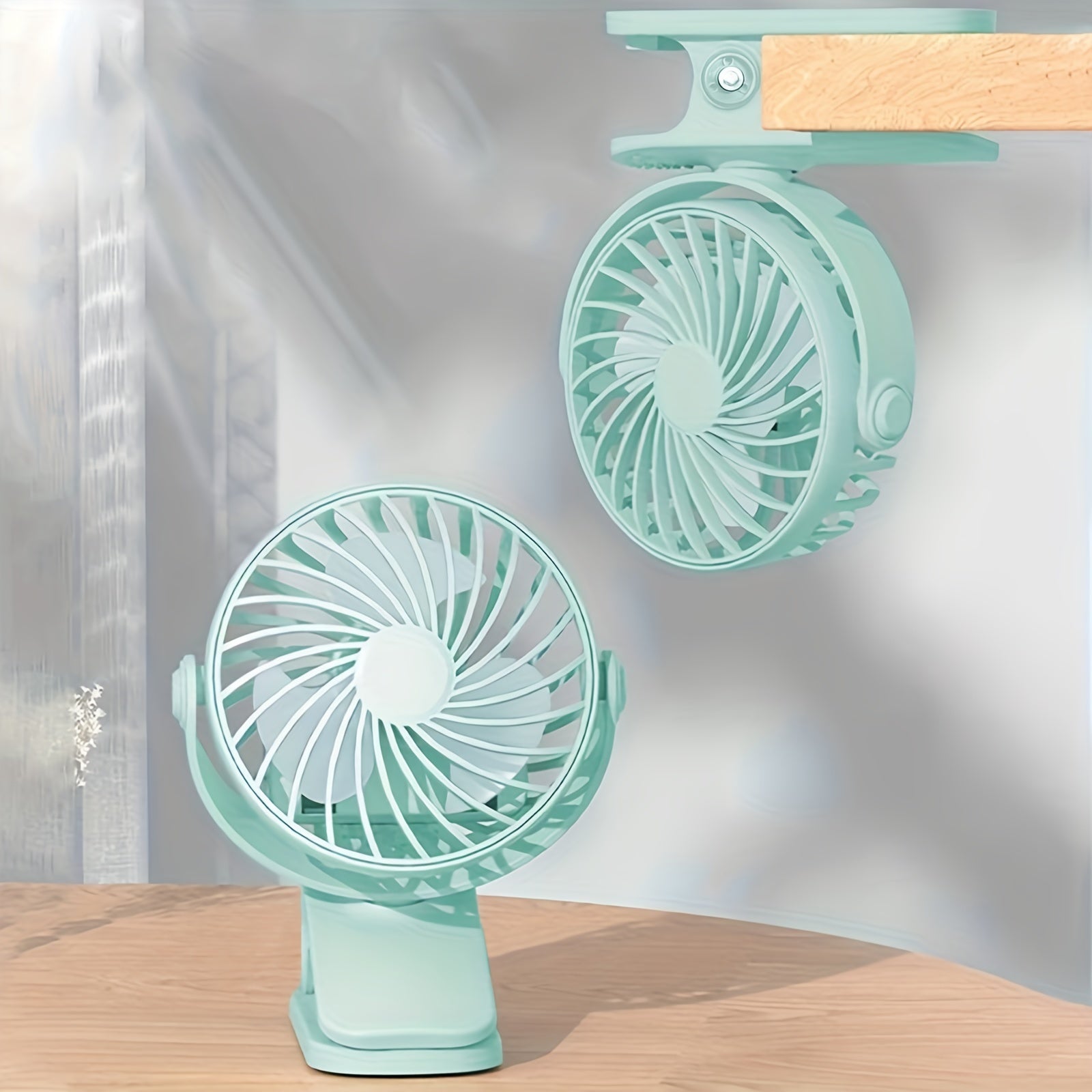Mini USB Rechargeable Battery-Powered Mini Fan with Adjustable Angle Quiet Lightweight for Desk Handheld Summer Use