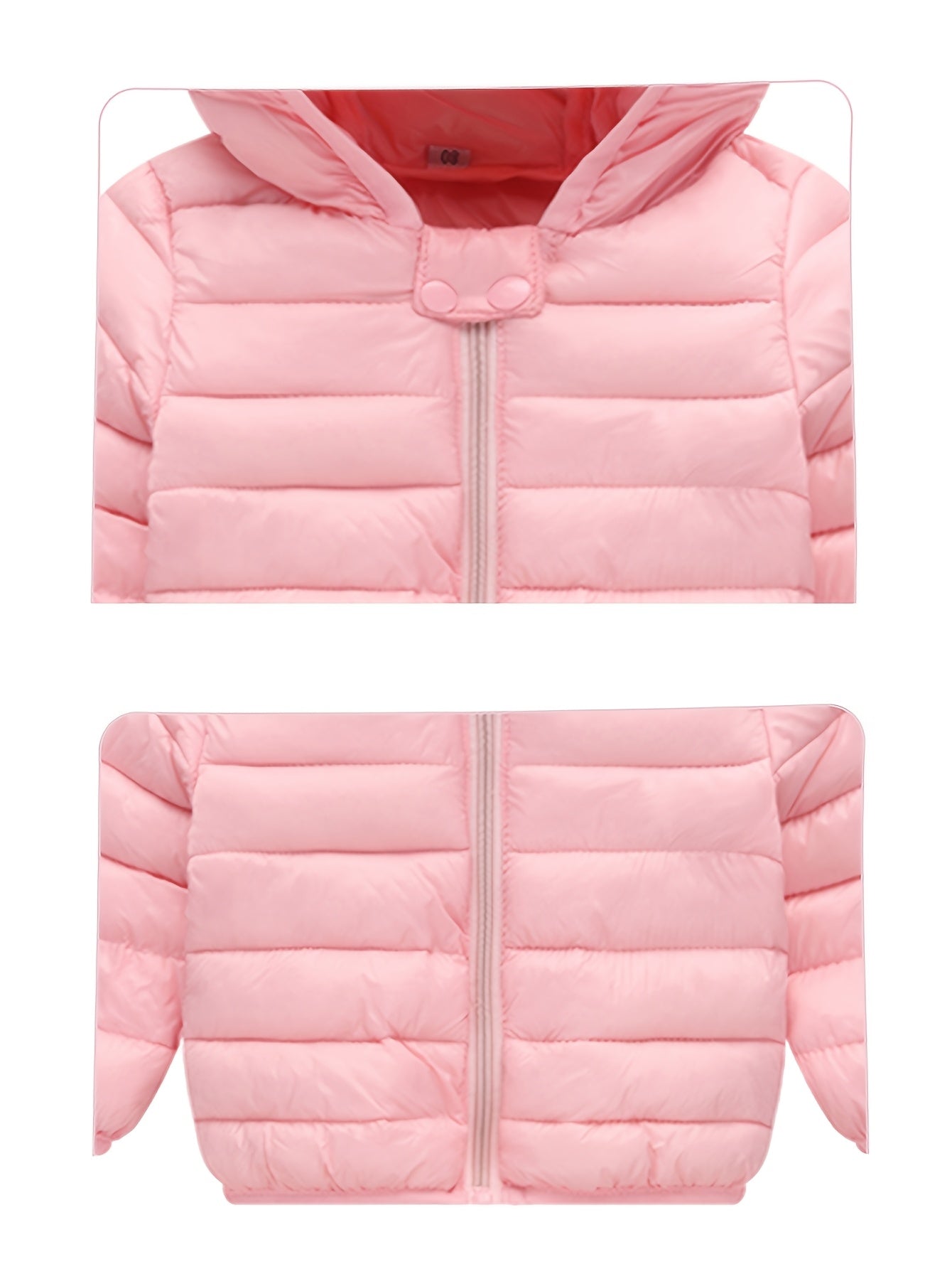 Детский пуховик с капюшоном, легкий, теплый, осень-зима, мальчики и девочки, полиэстер, однотонный