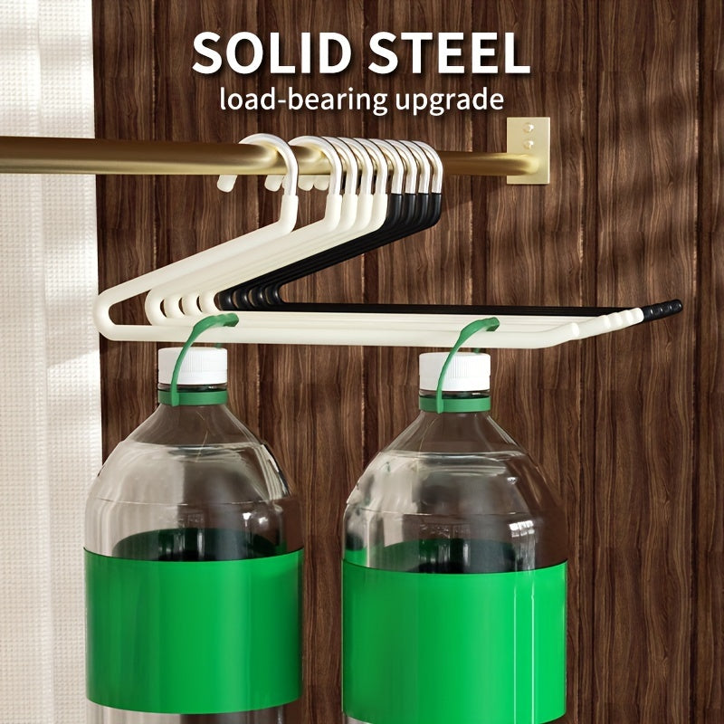 20 шт. металлических вешалок для одежды, экономящих место, Z-образной формы, с нескользящим покрытием, из нержавеющей стали, органайзеры для шкафа