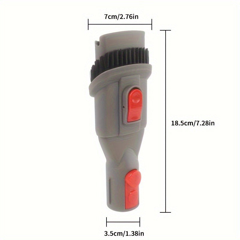 One-Piece Vacuum Cleaner Attachment Kit with Dusting Brush and Crevice Tool