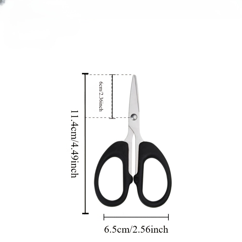 5-Piece Stainless Steel Craft Scissors Set with Ergonomic Handles for Office Home Sewing and Art Projects