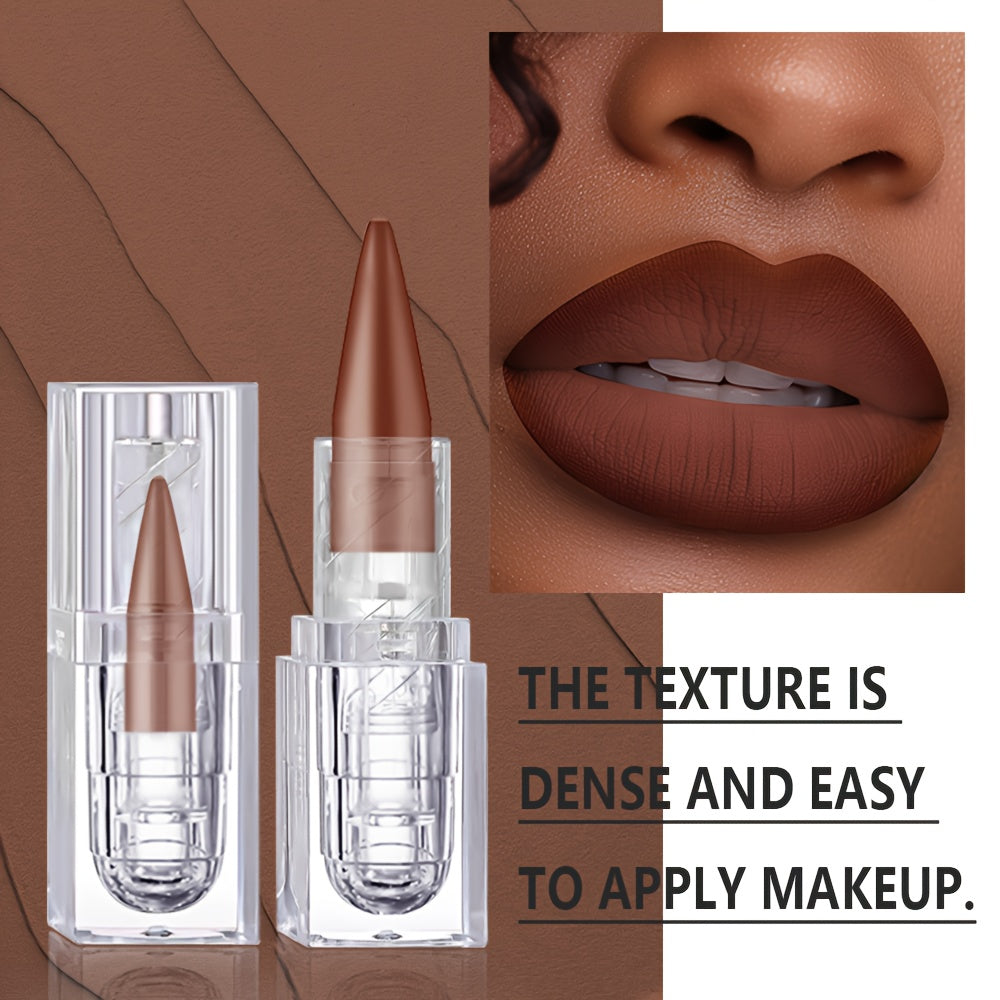 Женский карандаш для губ матовый нюд водостойкий стойкий натуральный вид коричневый