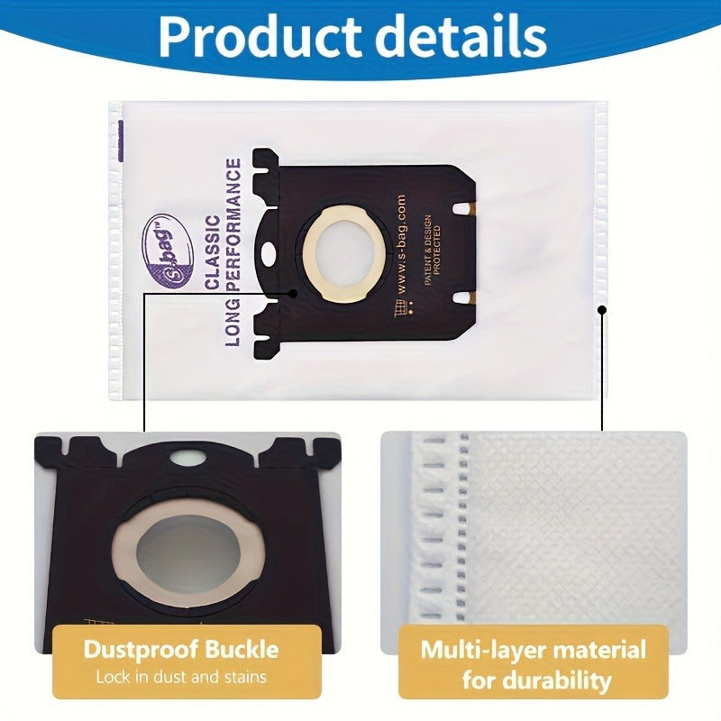 Деревянное покрытие для пола - 10 шт. Премиум долговечные S-мешки для пылесосов, пылезащитные и многослойные, совместимые с Electrolux EL200F, EL4100, EL4200, EL6985, EL7000, EL8500 серии