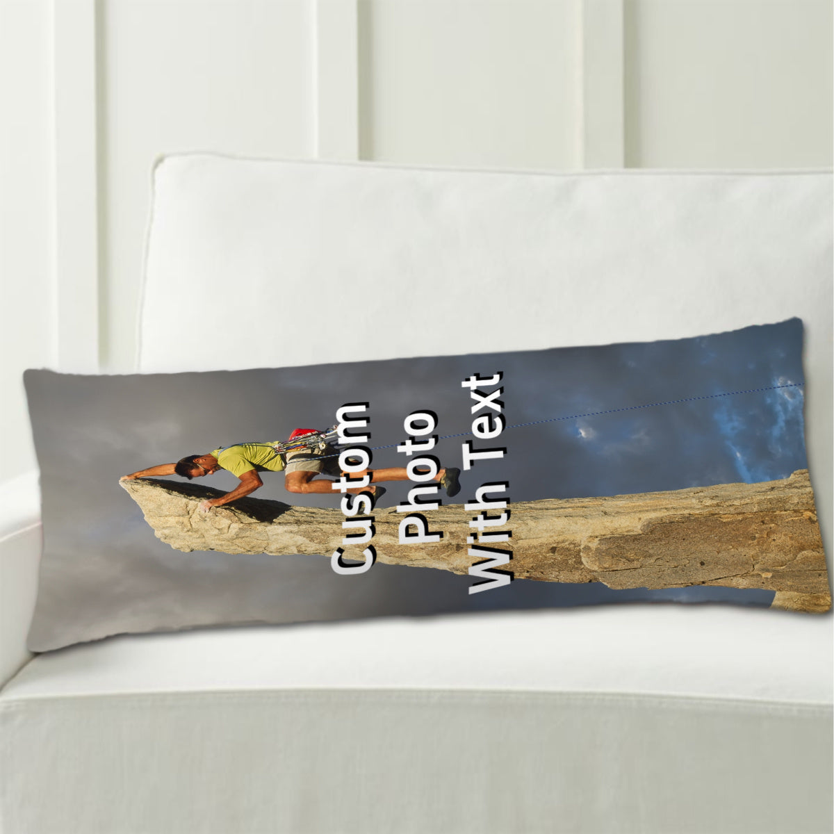 Customized Body Pillowcase with Photo or Text, Double-Sided, 50.8x137.2 cm