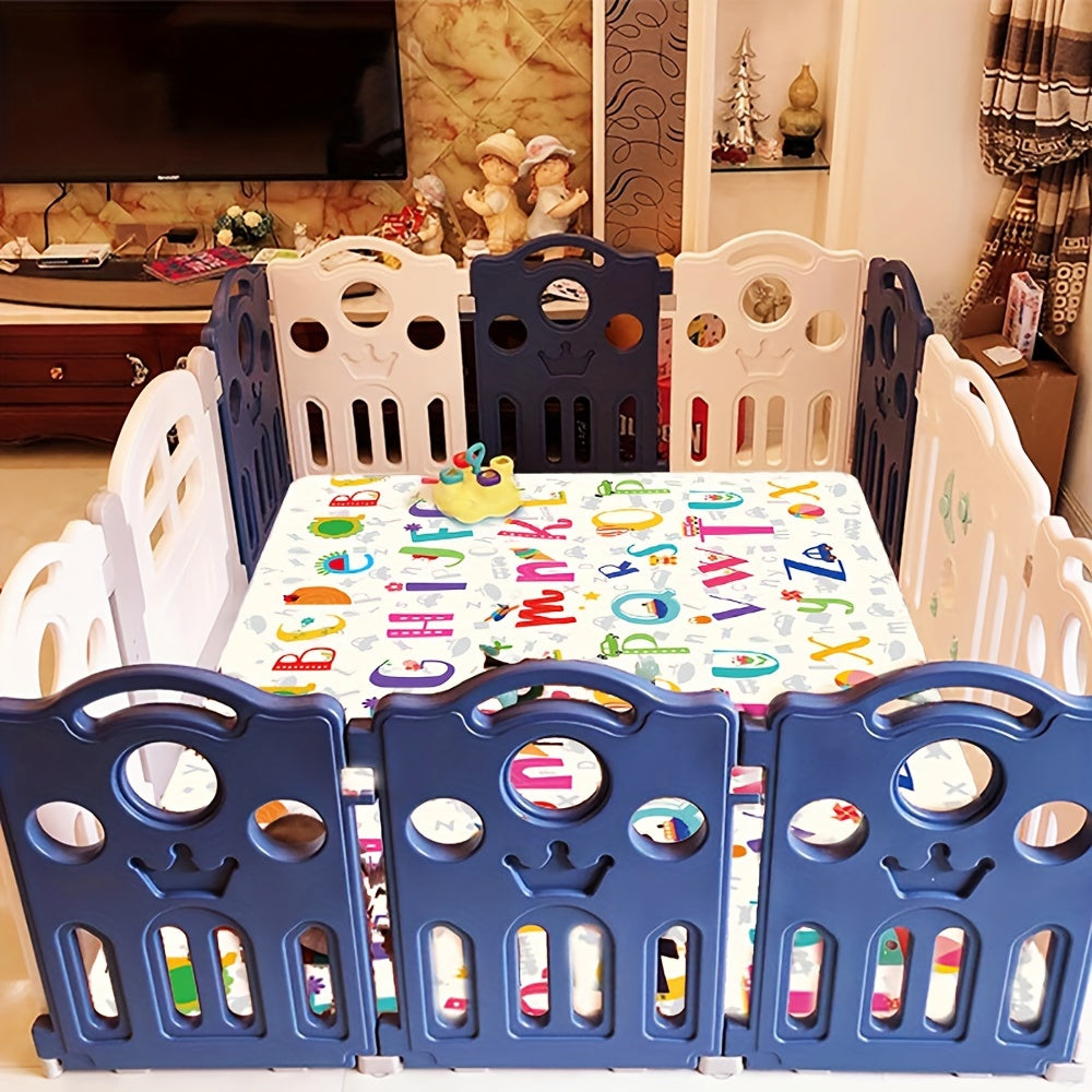 Kids' Play Mat White Foldable XPE Foam Floor Mat for Safe Learning and Play