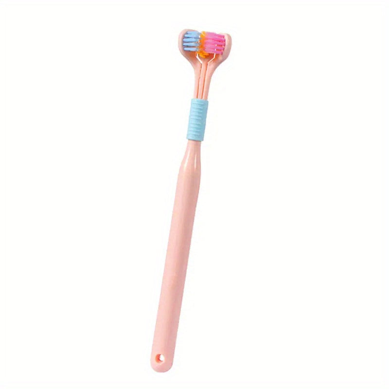 Adult Soft Bristle Three-Sided Toothbrush for Gums and Teeth Cleaning