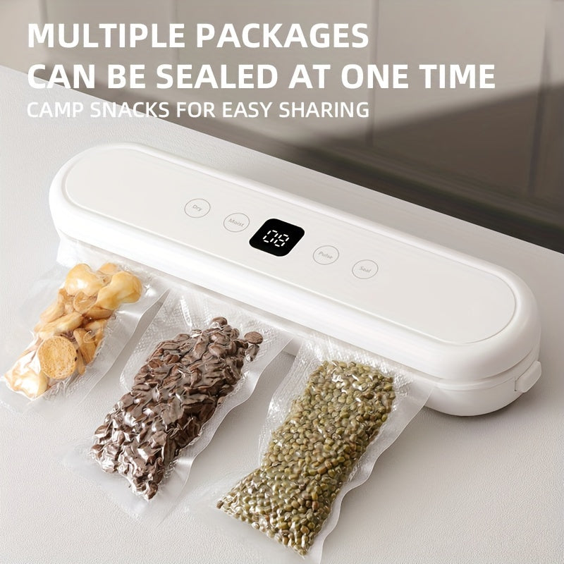 Raqamli displey bilan avtomatik vakuum yopishtiruvchi, oziq-ovqatni havo o'tkazmaydigan qadoqlash uchun