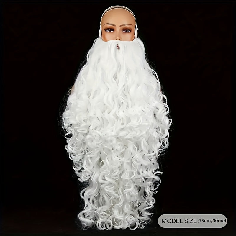 Rang-barang Santa soqoli va soch to'plami Rojdestvo partiyalari uchun cosplay kostyumi