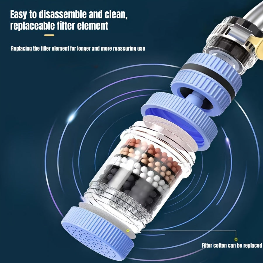 6-Layer Water Filter Faucet with 360° Rotatable Design and No Splashing