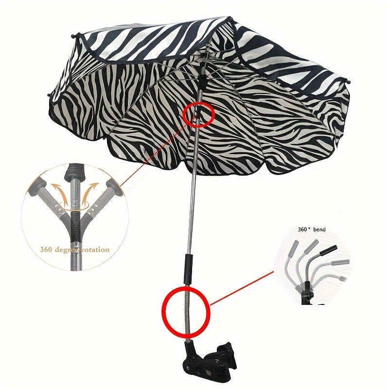 Summer Stroller Sunshade Umbrella with Sunscreen and UV Protection for Outdoor Use