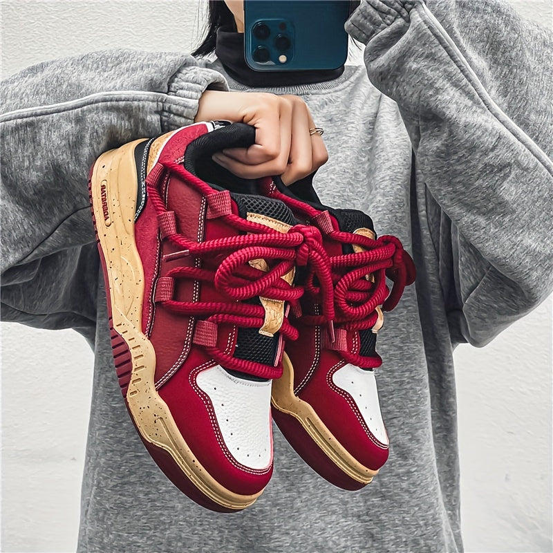 Unisex Casual Sneakers with Platform Soft Sole Low Top All-Season Rubber Sole