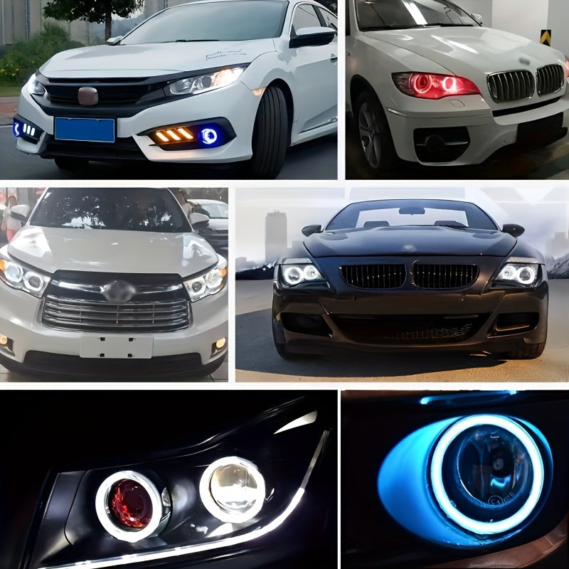 2pcs 70mm Car Motorcycle Angel Eyes LED Halo Ring Lights Decorative Lights