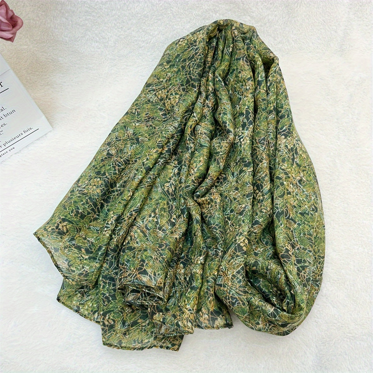 Women's Floral Gradient Scarf Casual Elegant Lightweight Accessory
