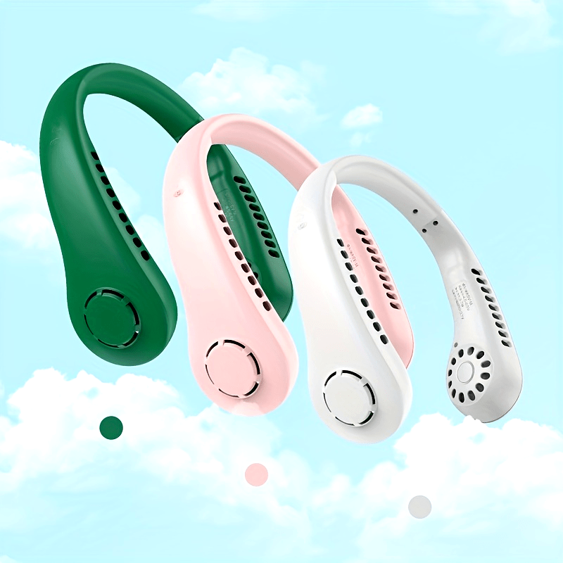 USB Rechargeable Neck Fan, Portable Silent Personal Fan for Indoor Outdoor Use