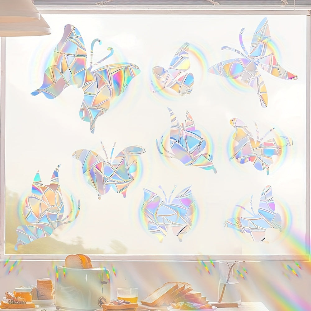 Qog'ozli va chiroyli oynalar uchun chiziqli va kapalakli dizayndagi oynaga yopishtiriladigan yopishtiruvchi, mustahkam statik tutilish, dekorativ.