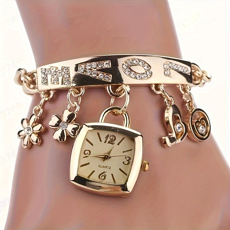 Women's Quartz Watch and Bracelet Set Elegant Gift for Special Occasions