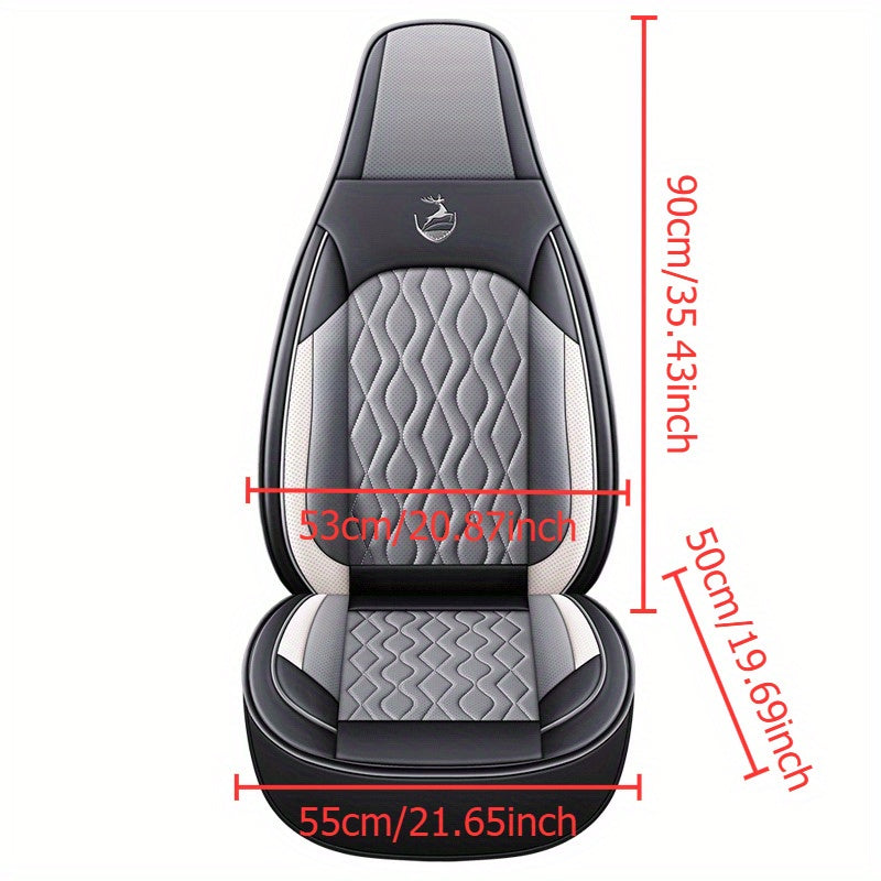 Juego de cojines para asiento de coche azul-gris, funda transpirable para reposacabezas de cobertura completa