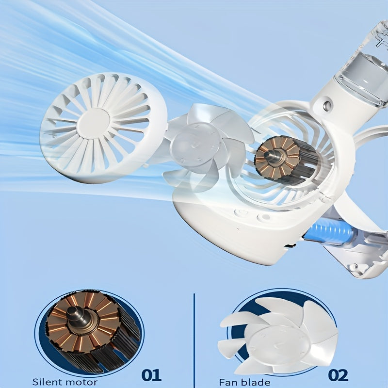Portable Rechargeable Spray Fan for Indoor Outdoor Use USB Powered