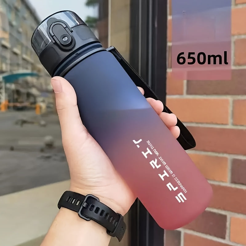 Leakproof Water Bottle with Time Marker and Carrying Strap for Teens and Adults