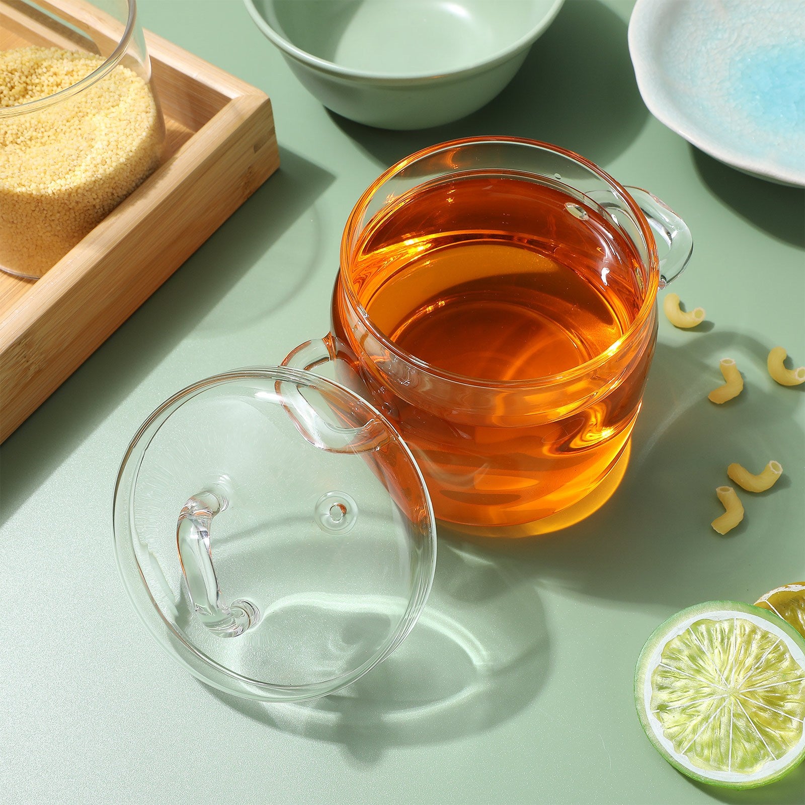 Glass Microwave Oven Set with Stew Pot and Kettle for Cooking