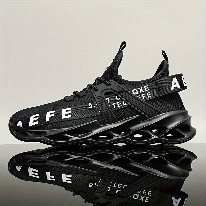 Men's Running Shoes with Shock Absorption Non-Slip Lace-Up Sneakers