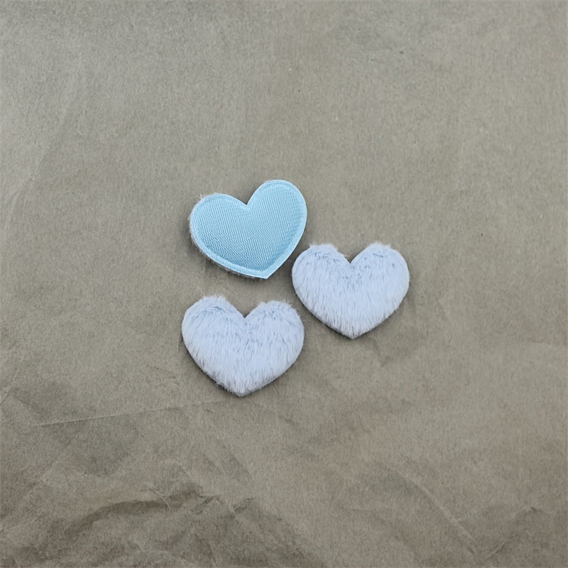 80 ta bo'yalgan yumshoq mato yurak shakllari, DIY hunarmandchiligi va bezaklar uchun