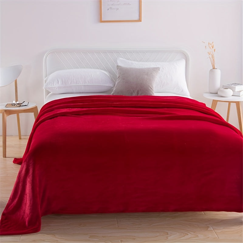 Coral Velvet Flannel Blanket for Couch Bed Sofa All Seasons Warm Cozy 1 Piece