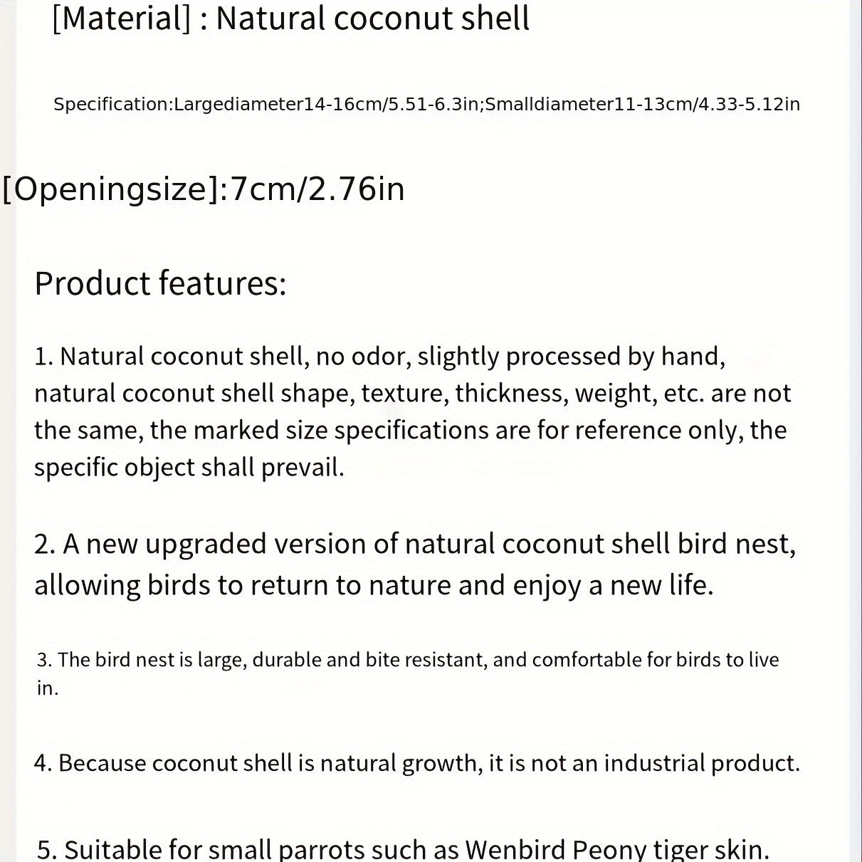 Ручная работа. Гнездо для птиц из кокосовой скорлупы для разведения попугаев с дизайном из пиона и тигровой кожи