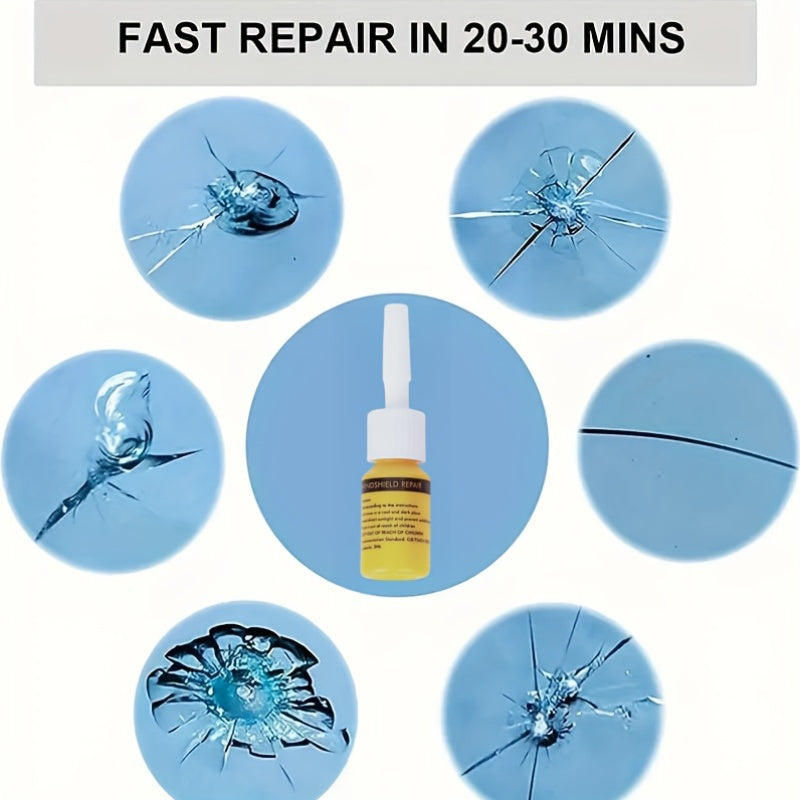 Universal Windshield Crack Repair Kit Nano Fluid Filler for Chips and Star Cracks