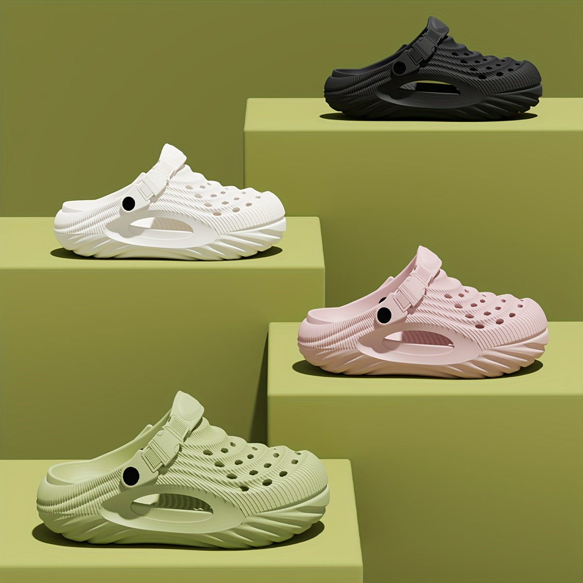 Unisex Summer Outdoor Sports Shoes EVA Solid Color Comfortable Garden Beach Street