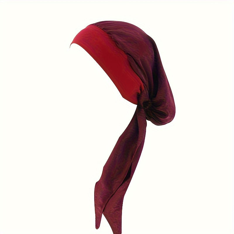 Kemo bemorlari uchun dantelli bog'ichli Paisley naqshli turban shlyapa