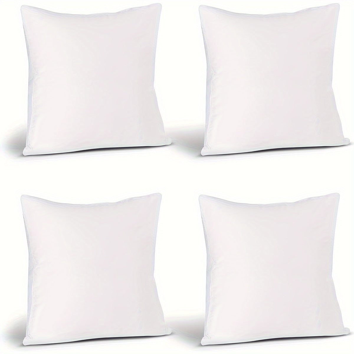 White Bedding Throw Pillow Insert 50.8x50.8 cm for Sofa Couch Bed