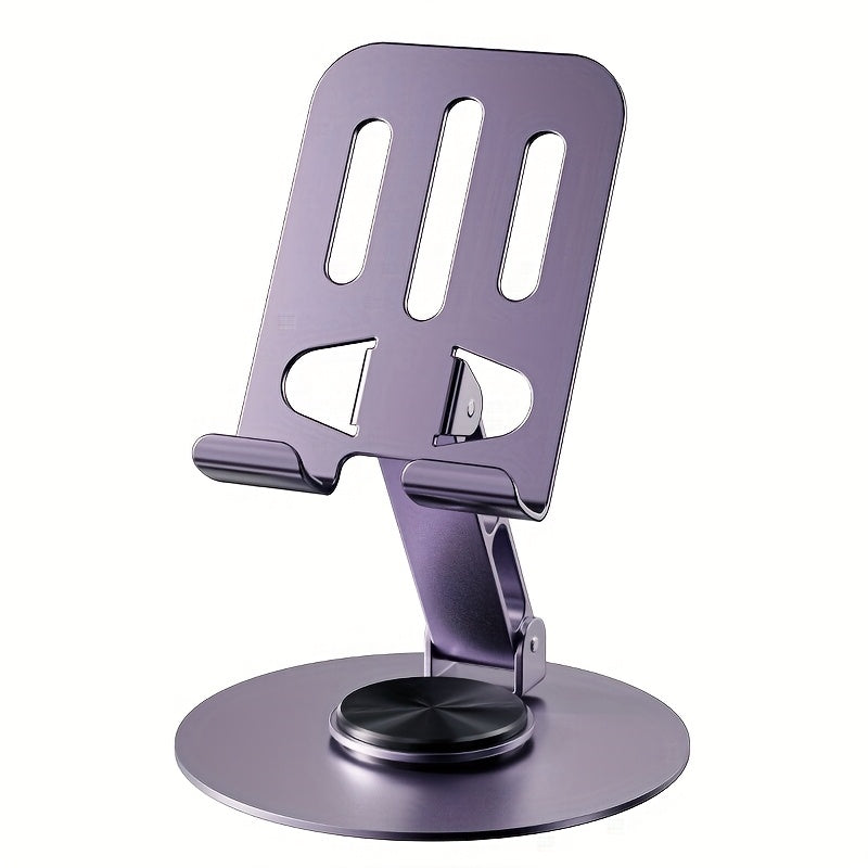 Adjustable Metal Phone and Tablet Stand with 360-Degree Rotation and Height Adjustment