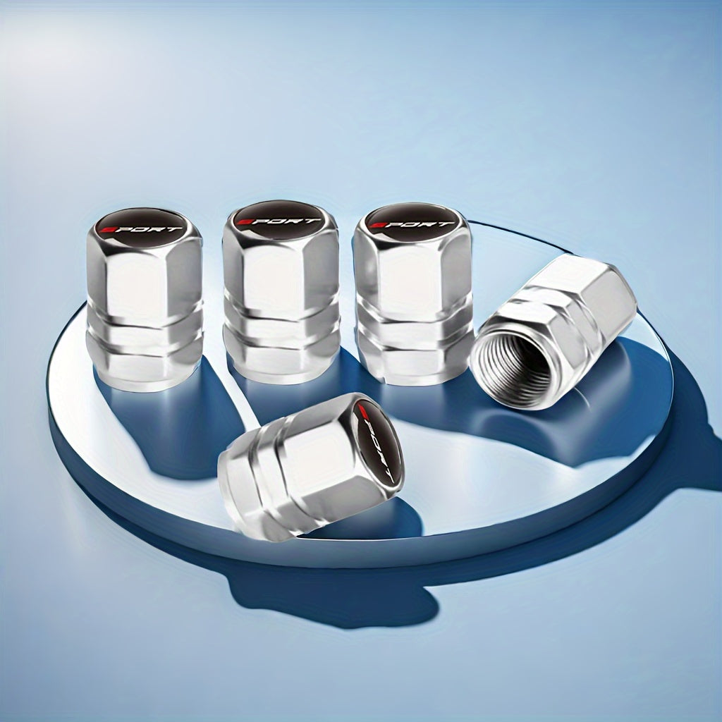 4PCS Universal Metal Tire Valve Stem Caps for Cars, Trucks, Motorcycles