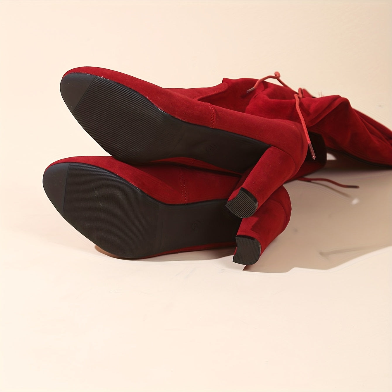 Women's Over-the-Knee High Heeled Boots Slim Elastic Comfortable Casual