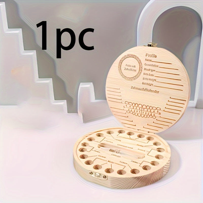 Tishlar va simlar uchun esdalik qutisi, qo'lda tayyorlangan yog'och tashkilotchisi, tabiiy yog'ochdan yasalgan, bezakli xotira qutisi