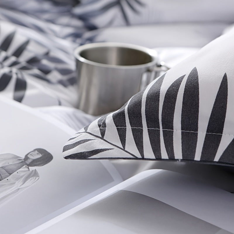 Nordic Floral Print Pillowcase Soft Breathable Deep Pocket Stain Resistant