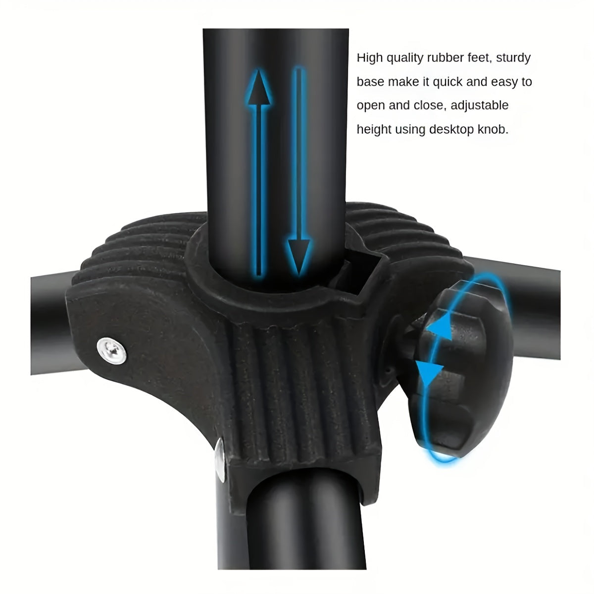 Foldable Music Stand with Adjustable Height Alloy Frame Black for Sheet Music