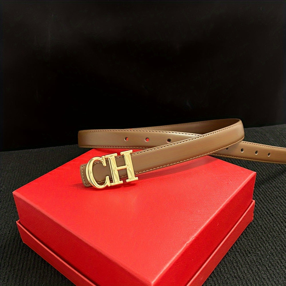 Gafas de mujer con cinturón de letras de metal fino, a la moda y de talla libre para uso diario