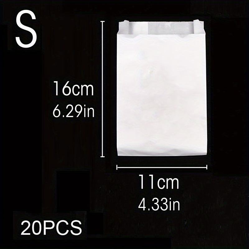 Bir martalik oziq-ovqat qadoqlash sumkallari 20/50 dona, yog'ga chidamli, olib ketish va oshxona uchun