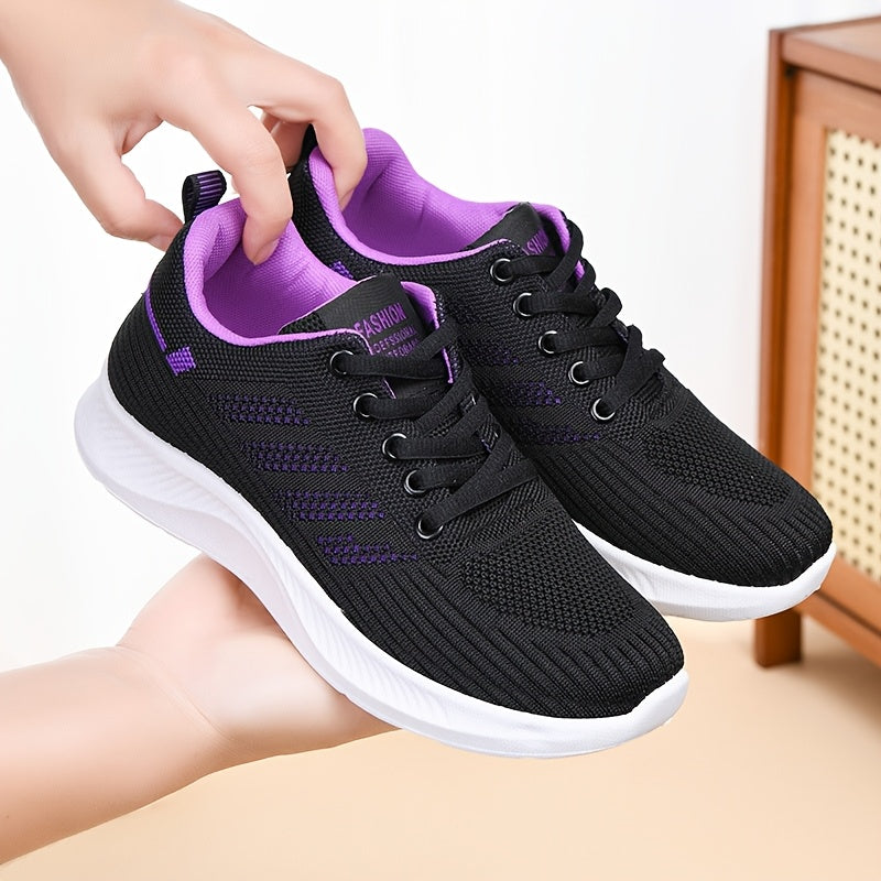 Women's Breathable Casual Running Sneakers with PVC Sole All-Season