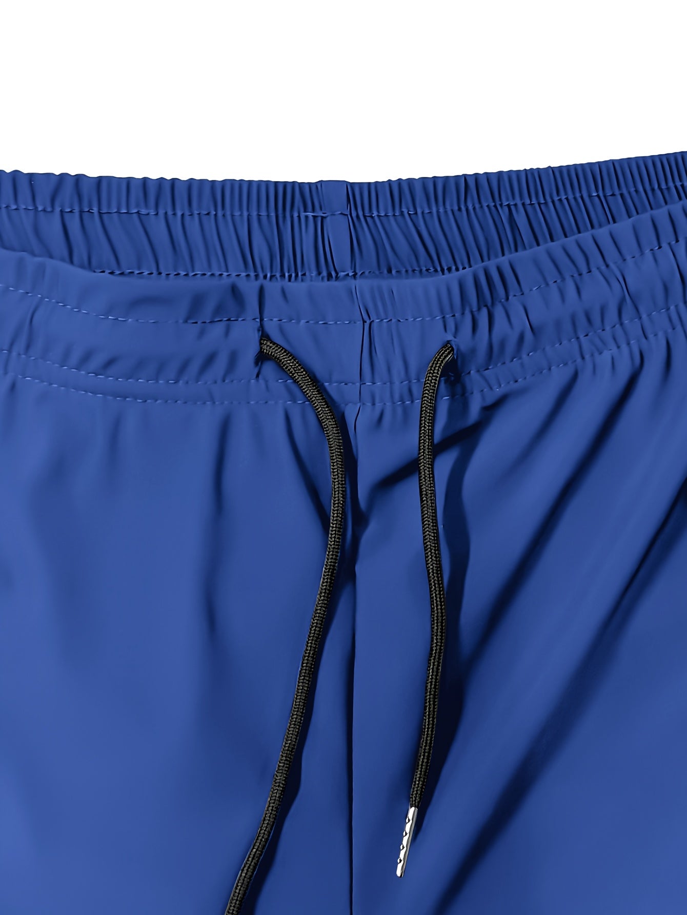 Men's Summer Elastic Fabric Capri Shorts with Drawstring Waist and Zip Pockets