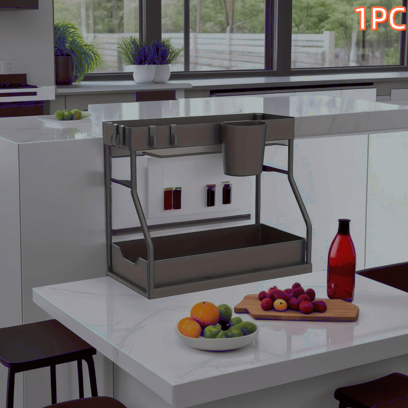 Анти-опрокидывающаяся стойка для бутылок и банок для кухонных столешниц, безопасна для посудомоечной машины, многофункциональный органайзер