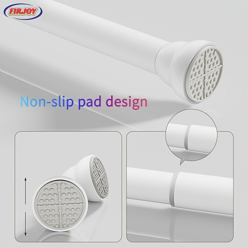 Adjustable Stainless Steel Shower Curtain Rod No-Drill Extendable for Bathroom